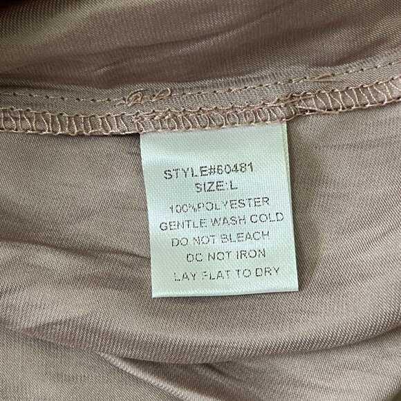 GRADE & GATHER V-NECK SATIN RUFFLE Midi DRESS IN DUSTY ORCHID Size L - Picture 12 of 13